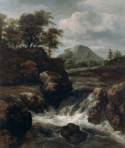 Ein Wasserfall von Jacob van Ruisdael